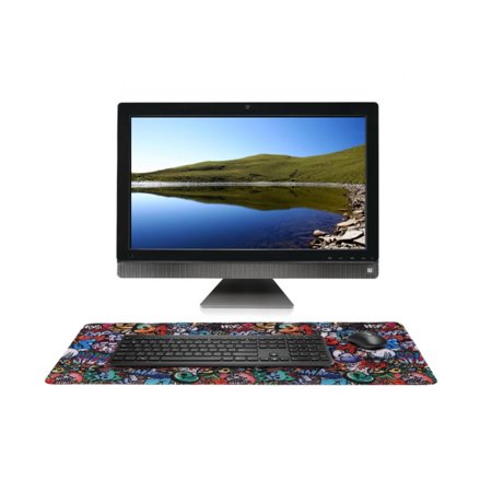 Sacredtree Large Gaming Mouse Pad with Stitched Edges  Extended Mousepad with Micro-Weave Cloth  Non-Slip Base  Water Resist Keyboard Pad  Office & Ho