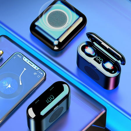 F9 Wireless Bluetooth Headset Binaural Speaker 2-in-1 MiNi Broadcasting Speaker - 2022 New F9 Wireless Bluetooth A813A#9585