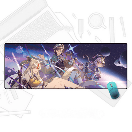 Large Mouse Pad  Extended Gaming Mouse Pad Mat with Non-Slip Base Stitched Eges Mousepad for Computer Office Keyboard and Laptop  35  ×11.8