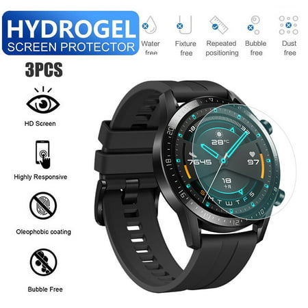 FengLS 3PC TPU Hydrogel Soft Transparent Screen Protection Film for Huawei GT 2 46mm 09-Electronics-12A#17743 Electronics MYF3PC TPU Hydrogel