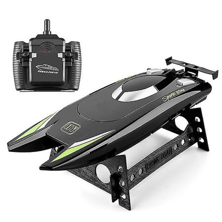 30 Km/h Rc Boat 2.4 Ghz High Speed Racing Speedboat Remote Control Ship Water Game Kids Toys Children Gift(Black)