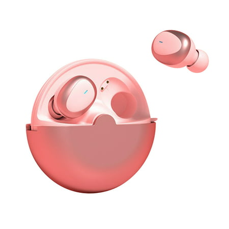 MIANHT Bluetooth 5.1 Wireless Bluetooth Headset Moving Low-Latency Sense Rotating E-Sports Game Online Class Call Pink AA-*4081