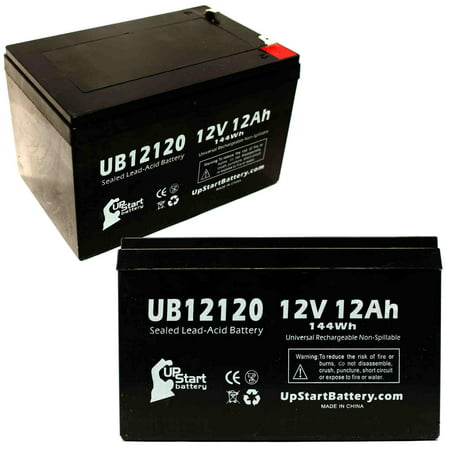 2x Pack - Compatible Eaton 5105-700VA Battery - Replacement UB12120 Universal Sealed Lead Acid Battery (12V  12Ah  12000mAh  F1 Terminal  AGM  SLA) - 