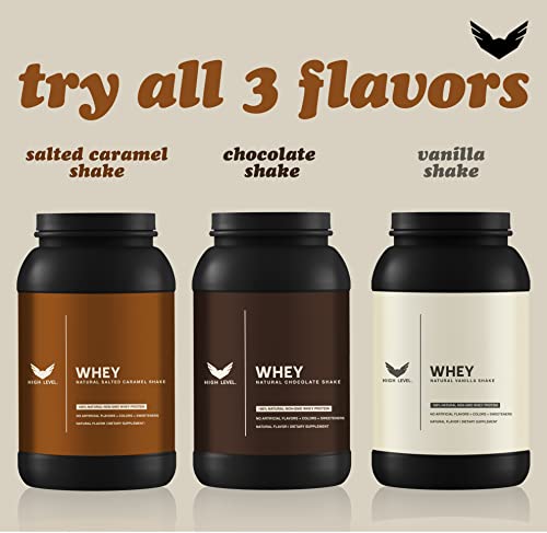 High Level Natural Whey Protein Powder | Chocolate Shake with Stevia | 24g Protein | 2 Lb, Ultra Filtered Non-GMO | Digestive Enzymes for Absorption | thumbnail