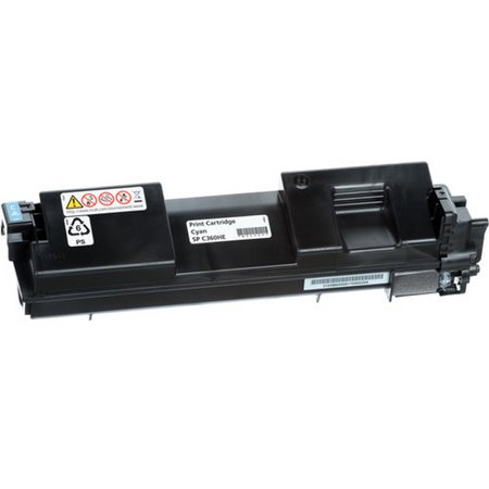 PrinterDash Compatible Replacement for LAN SP-C360DNW/SP-C360SFNW/SP-C360SNW/SP-C361SFNW Cyan Toner Cartridge (5000 Page Yield) (TYPE SP-C360HA) (4081
