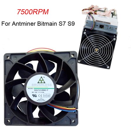 Usupdd 7500RPM Cooling Fan Replacement 4-pin Connector for Antminer Bitmain S7 S9 Usupdd220809-4875