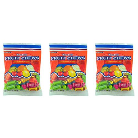 Tootsie Fruit Chews Assorted Fruit Rolls  5.8 Oz  Pack of 3