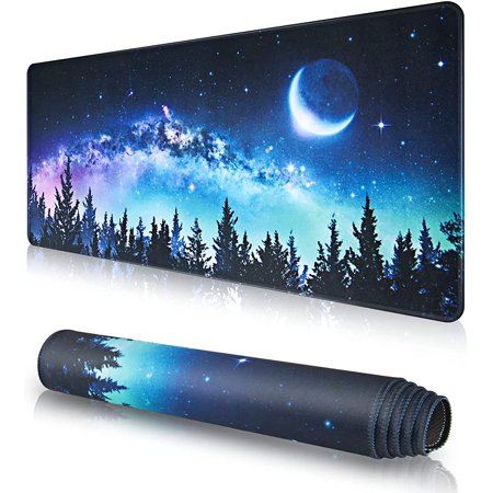 Large Gaming Mouse Pad 31.5 X 11.8 × 0.12 in with Stitched Edges Extended Mousepad Durable Non-Slip Natural Rubber Base