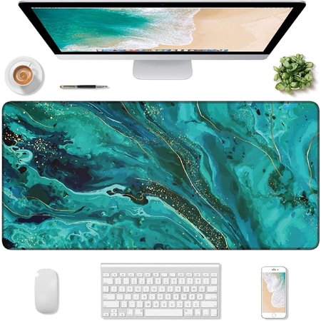 Extended Gaming Mouse Pad  Large Desk Pad  Computer Keyboard Mousepad  Waterproof Mouse Mat with Stitched Edges and Non-Slip Base