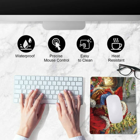 Christmas Extended Gaming Mouse Pad Keyboard Laptop Mousepad with Stitched Edges Non Slip Base - 2022 New Christmas Extended Gaming 812EE-#6974