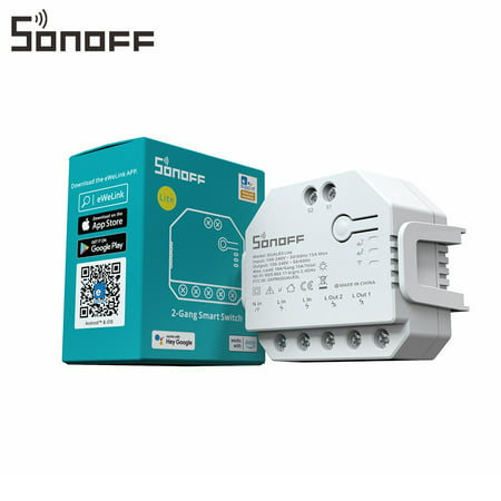 SONOFF DUALR3 Lite Dual Relay Module DIY MINI Smart WiFi Switch 1-5PCS 2-Way Control Timing Via EWeLink Alexa Google Smart Home