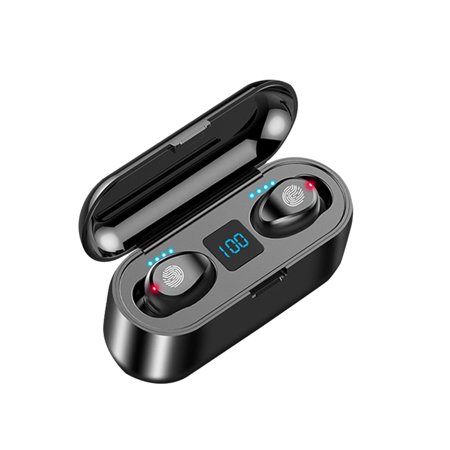 MIANHT F9 Binaural Bluetooth Gaming Headset with Battery Display in-ear Mini Type - 2022 F9 Binaural Bluetooth S-#9862