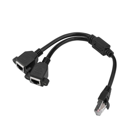 MIANHT RJ45 1 Male to 2 Female Port Ethernet Network Cable Splitter Extension Connector - 2022 RJ45 1 Male S-#4081