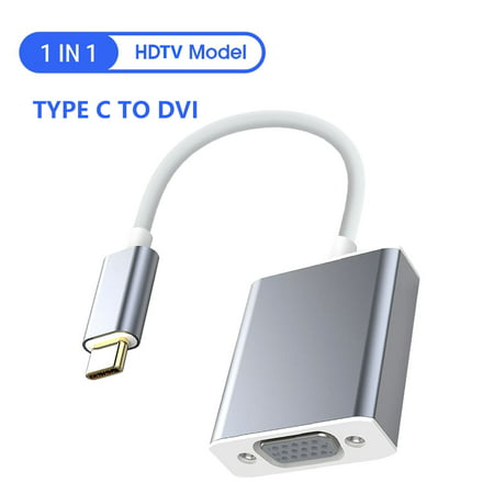 Usupdd USB C to VGA Adapter USB 3.1 Type C (USB-C) to VGA Adapter to DVI-D Adapter Male to Female Converter Compatible Usupdd 2208-4875