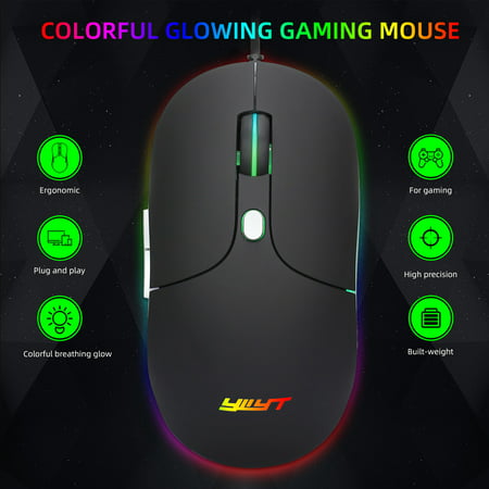 FengLS RGB Lighting Define the Game USB Wired 3200DPI Adjustable Gaming Mouse Mice 09-Electronics-12A#12989 Electronics MYFRGB Lighting Define