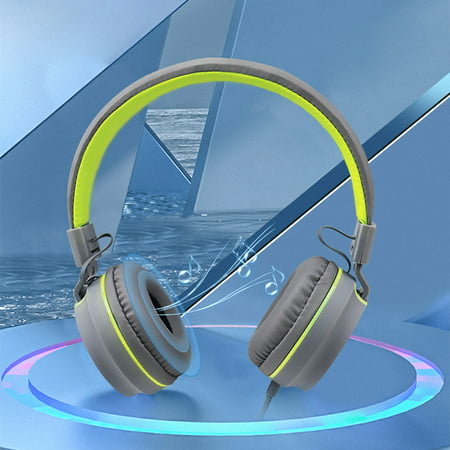 Usupdd Stereo Gaming Headset Noise Canceling Over-Ear Headset with Microphone Bass Surround Soft Memory Ear Cups for Computer WLL220810-7263