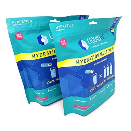 Liquid I.V. Hydration Multiplier  Electrolyte Powder  Easy Open Packets  Supplement Drink Mix (Passion Fruit  60 Count)