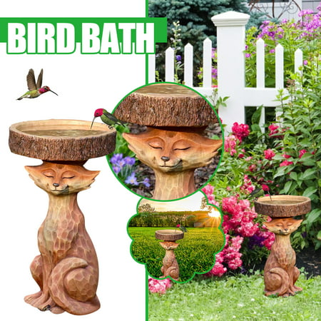 Usupdd 2022 New Outdoor Garden Decoration Garden Decoration Bird Feeder Resin Animal Ornaments Usupdd WEE220817-2313