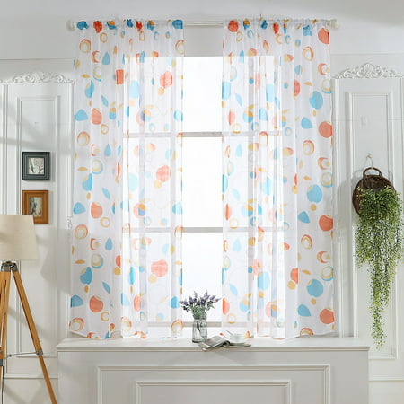 Leaves Sheer Curtain Tulle Window Treatment Voile Drape Valance 1 Panel Fabric 08HWC15A#9253 2022 the Hot Leaves Sheer Curtain