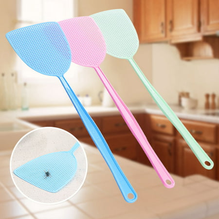 Usupdd New Fly Swatter Plastic Flexible Manual Pest Control 17.5‘’ Long Handle Durable Usupdd WAA220817-9335