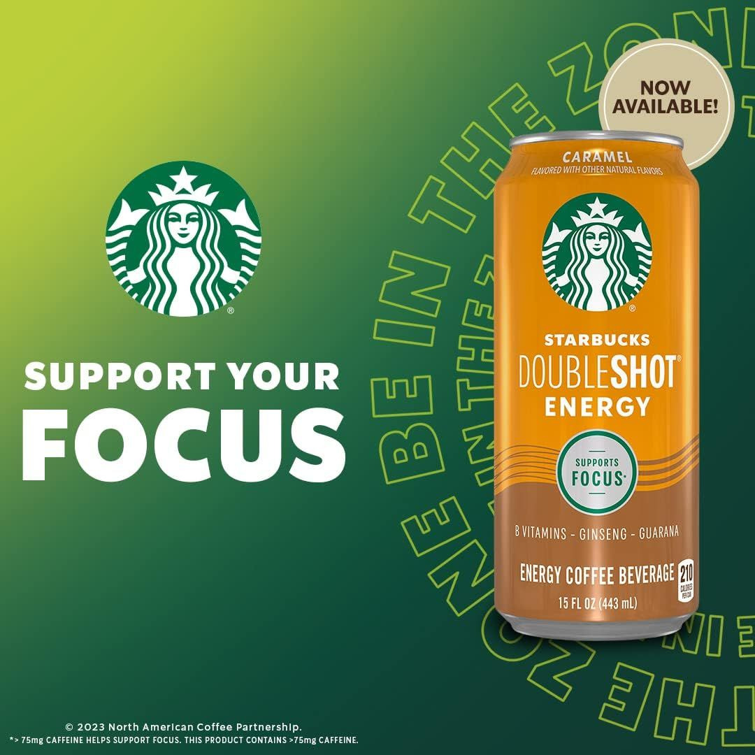 Starbucks Doubleshot Energy Caramel Coffee Energy Drink  15 Fl Oz Can thumbnail