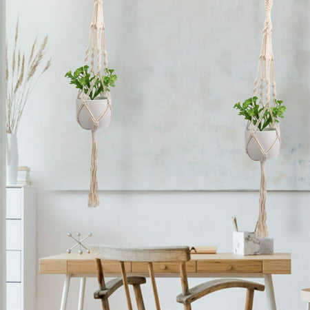 Usupdd Macrame Plant Hangers Hanging Basket Hanging Plant Holder Bohemian Decor Plant Usupdd WDD220816-6249