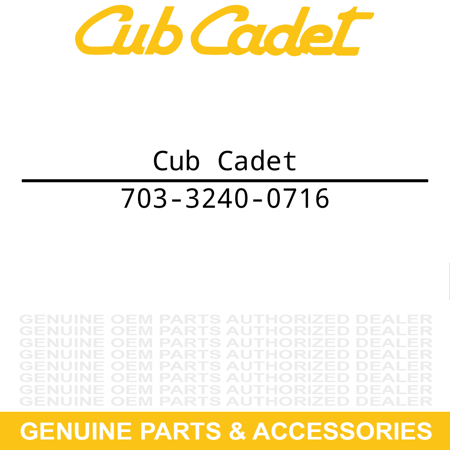 CUB CADET 703-3240-0716 Belt Guard Right Hand GT 48 301 289 2521 2518 2186