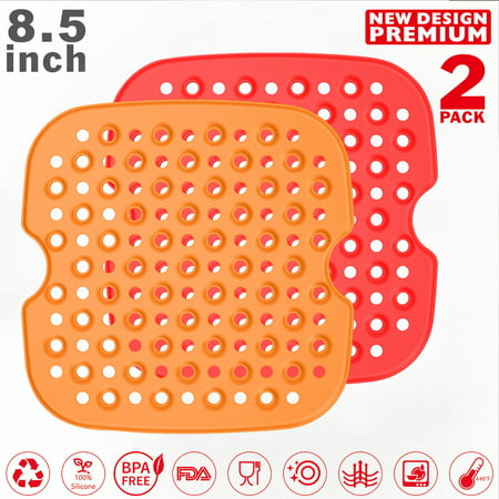 Usupdd New Fashion Reusable Air Fryer Lining Non-stick Pan Silicone Mat Air Fryer Mat 2PC - 2022 New Toys Reusable Air Fryer a-a#14836 WAA20220913-533