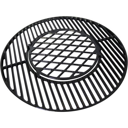 BOZO 8835 21.5 Inch Non-Stick Polished Porcelain Coated Grill Grates for Weber Original Kettle 22 Inch Charcoal Grill  22  Weber Performer Premium  De
