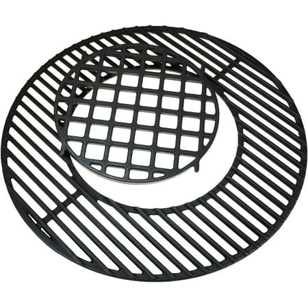 ENKERN 8835 Cast Iron Gourmet BBQ System Cooking Grate for 22.5 Weber Kettle Grill 22 1/2 Inch One-Touch Bar-B-Kettle