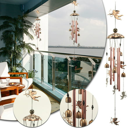 Usupdd Electroplated Brass Metal Tube Bells and Wind Chimes Ornaments Stereo Cupid Balcony Courtyard Usupdd 2022 New Product WAA220906-6331