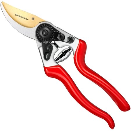EnduroPRO Titanium Pruning Shears - Best Garden Shears  Tree Trimmer  Hand Pruner-Ideal Branch  Hedge  Shrub & Bush Clippers-Razor Sharp Bypass Secate