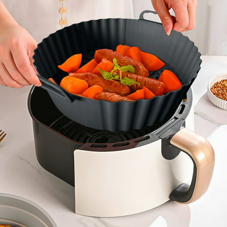 DDgui New Fashion Reusable Air Fryer Silicone Baking Pan Air Fryer Silicone Pad Air Fryer Lined 7.5 Inch DDgui LAA220927-11808
