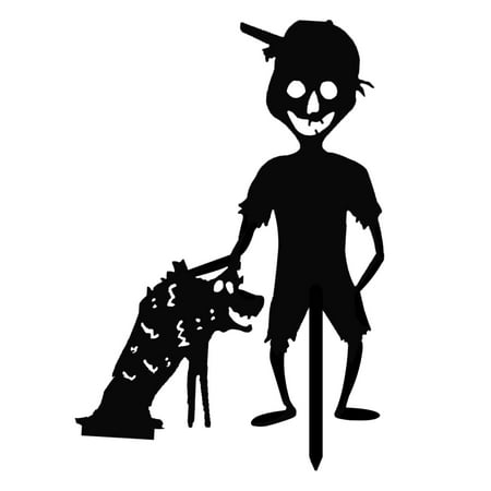 {$3619 Garden Pile Silhouette Boys and Girls Garden Decoration Insert #3619} BP7