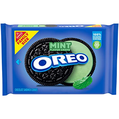 Nabisco Oreo Mint Flavor Creme Chocolate Sandwich Cookies