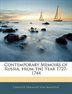 Contemporary Memoirs of Russia from the Year 1727-1744 Paperback | Indigo Chapters