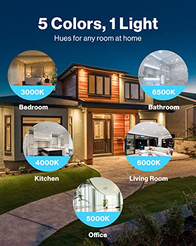 Sunco 24 Pack 5CCT LED Recessed 4 Inch  3000K/4000K/5000K/6000K/6500K Selectable  Dimmable Can Lights  Smooth Trim  11W=60W  660LM  Damp Rated  Retrof thumbnail