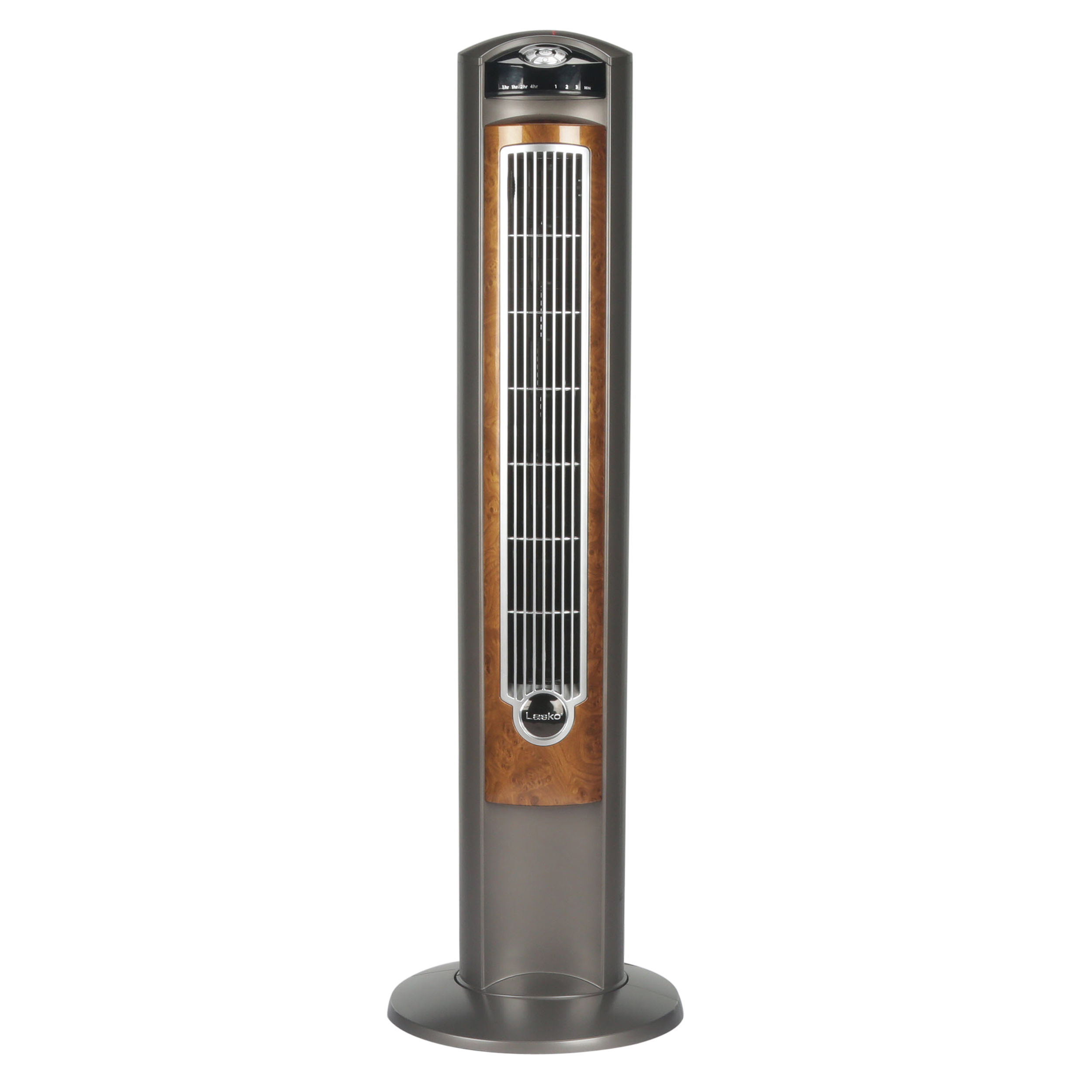 Lasko Wind Curve 42  3-Speed Oscillating Ionizer Remote Controlled Tower  Gray/Brown  2554
