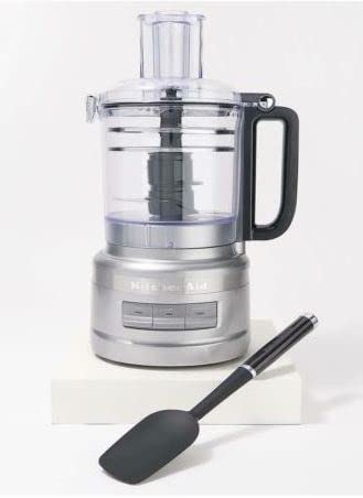 KitchenAid KFP0920QCU 9 Cup Food Processor with 3 Disks  2 Blades & Spatula  Contour Silver