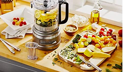 KitchenAid KFP0920QCU 9 Cup Food Processor with 3 Disks  2 Blades & Spatula  Contour Silver thumbnail