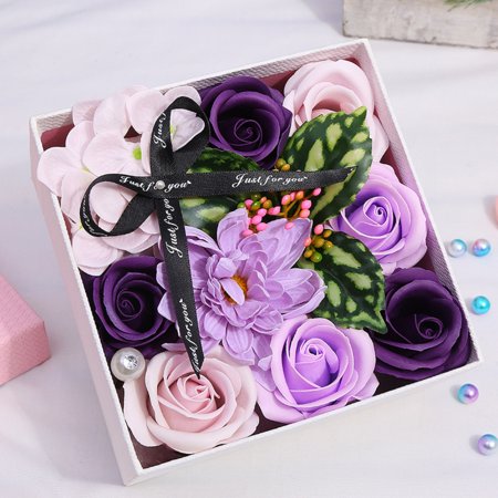 DDgui New Upgraded Valentine S Day DIY Soap Flower Gift Rose Box Wedding Home Festival Gift DDgui WDD220921-7263