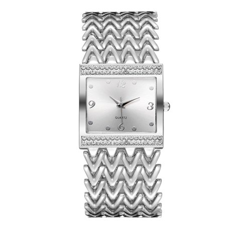 MIANHT 1PC Fashion Wide Strap Casual Diamond Square Digital Quartz Ladies Watch - 2022 Fashion1PC Fashion Wide B-#6678