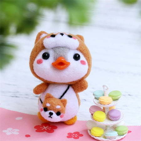 Cute Penguin Pattern Handmade DIY Poke Wool Felts Material Production Package 912-lj#8306 Halloween Toys for Kids Cute Penguin Pattern