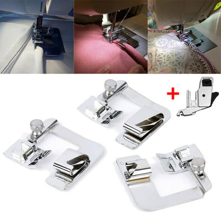 3PC Rolled Hem Pressure Foot Sewing Machine for Singer Brother Low Shank Adapter - 2022 New 3PC Rolled Hem 8ww12-#4875