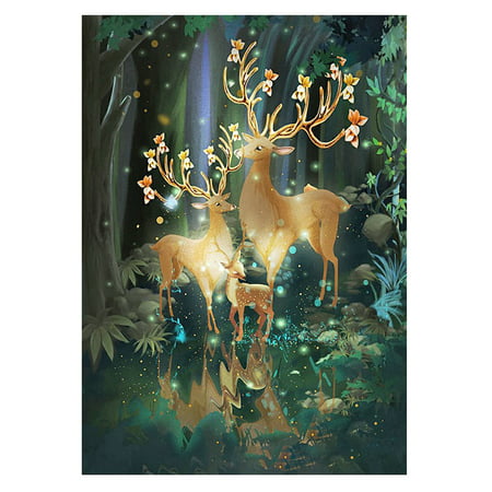 Buodes Water Colors Paint Kids 5D DIY Christmas Diamond Painting Kit Home Decoration Painting Frameless Clearance Items