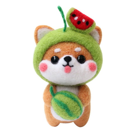 MIANHT Cute Dog Pattern Handmade DIY Poke Wool Felts Material Production Package - 2022 Cute Dog Pattern E-#2554