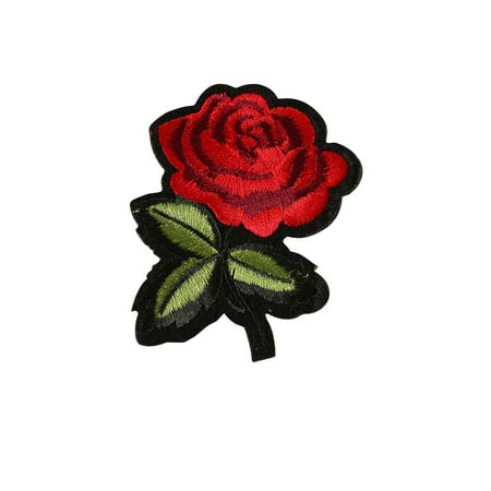 Miximx 10Pcs Rose Embroidery Badge Clothes Fabric Patch Applique Decor DIY - New Novel 10Pcs Rose Embroidery LTZ#5954