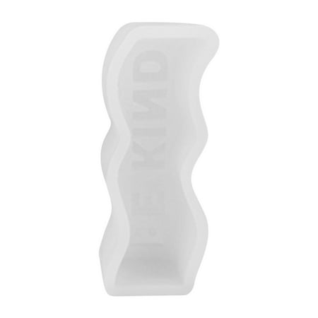 Buodes Soap Molds for Soap Making Slogan Candle Silicone Mold English Letters Wave Long Strip Scented Candle Mold
