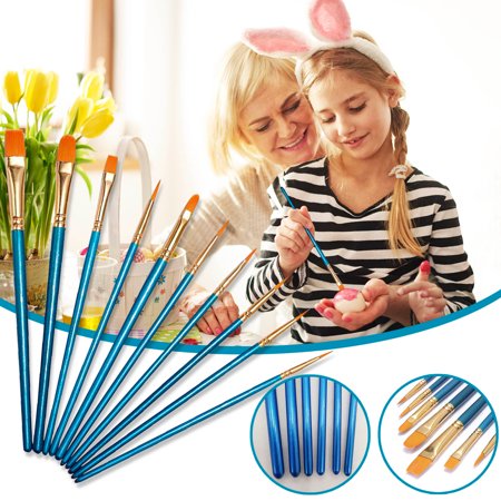 FengLS 10 Pearlescent Blue Nylon Hair Easter Graffiti Painting Set Brushes 09-Kitchen-12A#8532 Home Kitchen MYF10 Pearlescent Blue