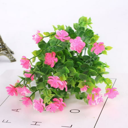 Usupdd 2 Bundles Artificial Outdoor Flowers Fake Flowers Green Shrubs Garden Porch Usupdd 220805-4888